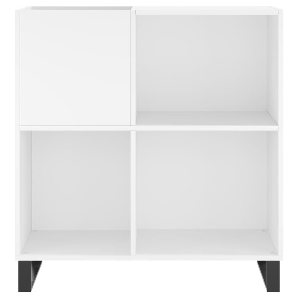 Record Cabinet White 84.5x38x89 cm Engineered Wood