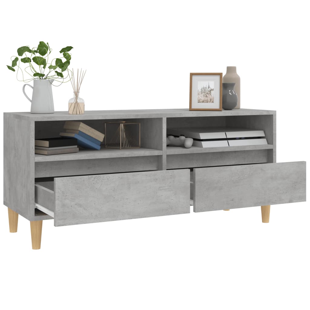 TV Cabinet Concrete Grey 100x34.5x44.5 cm Engineered Wood