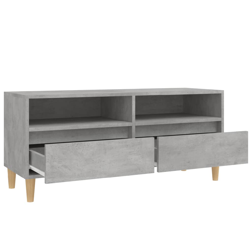 TV Cabinet Concrete Grey 100x34.5x44.5 cm Engineered Wood