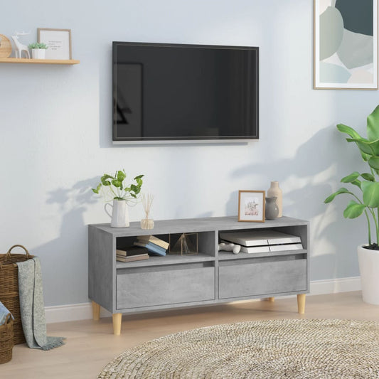 TV Cabinet Concrete Grey 100x34.5x44.5 cm Engineered Wood