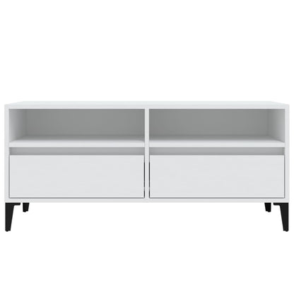 TV Cabinet White 100x34.5x44.5 cm Engineered Wood