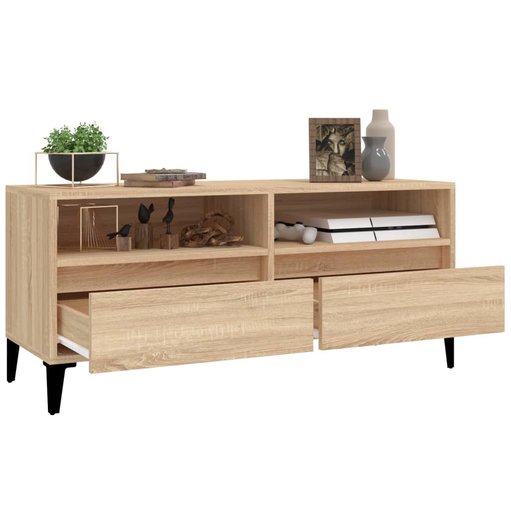 TV Cabinet Sonoma Oak 100x34.5x44.5 cm Engineered Wood