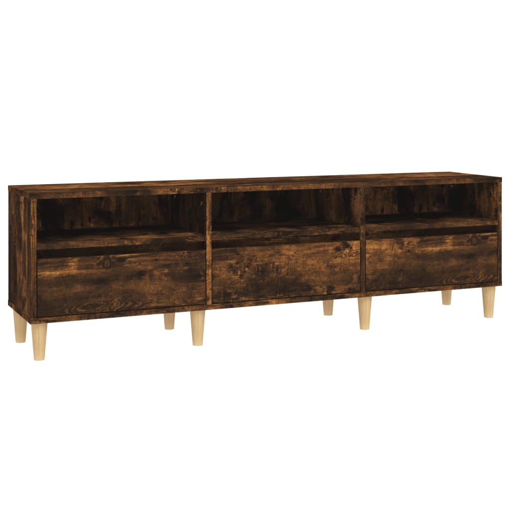 TV Cabinet Smoked Oak 150x30x44.5 cm Engineered Wood