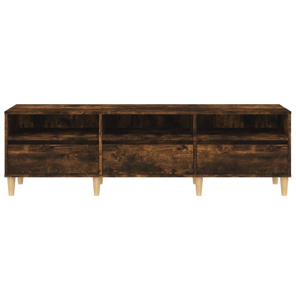 TV Cabinet Smoked Oak 150x30x44.5 cm Engineered Wood