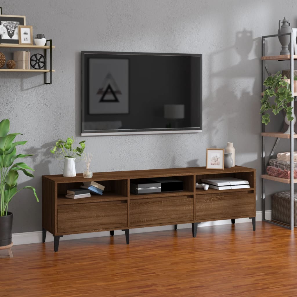 TV Cabinet Brown Oak 150x30x44.5 cm Engineered Wood