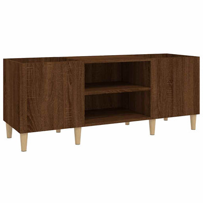 Record Cabinet Brown Oak 121x38x48 cm Engineered Wood