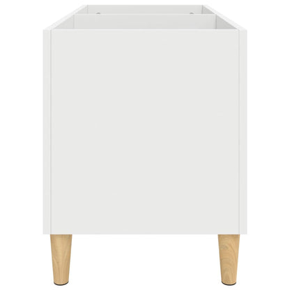 Record Cabinet White 74.5x38x48 cm Engineered Wood