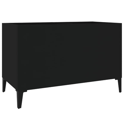 Record Cabinet Black 74.5x38x48 cm Engineered Wood
