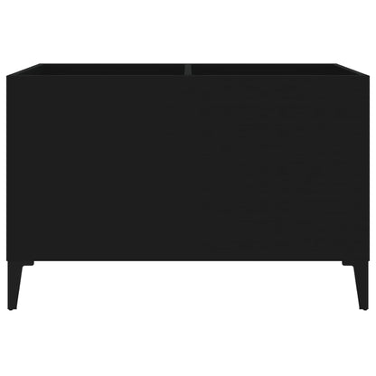 Record Cabinet Black 74.5x38x48 cm Engineered Wood