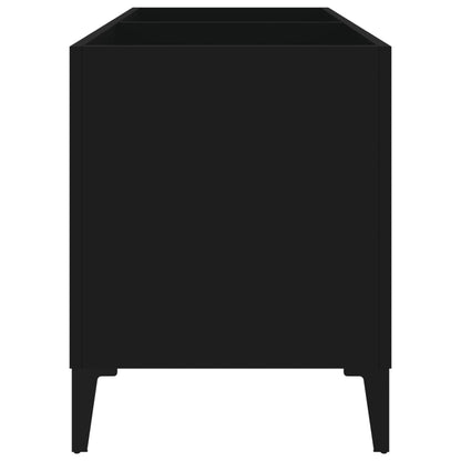 Record Cabinet Black 74.5x38x48 cm Engineered Wood