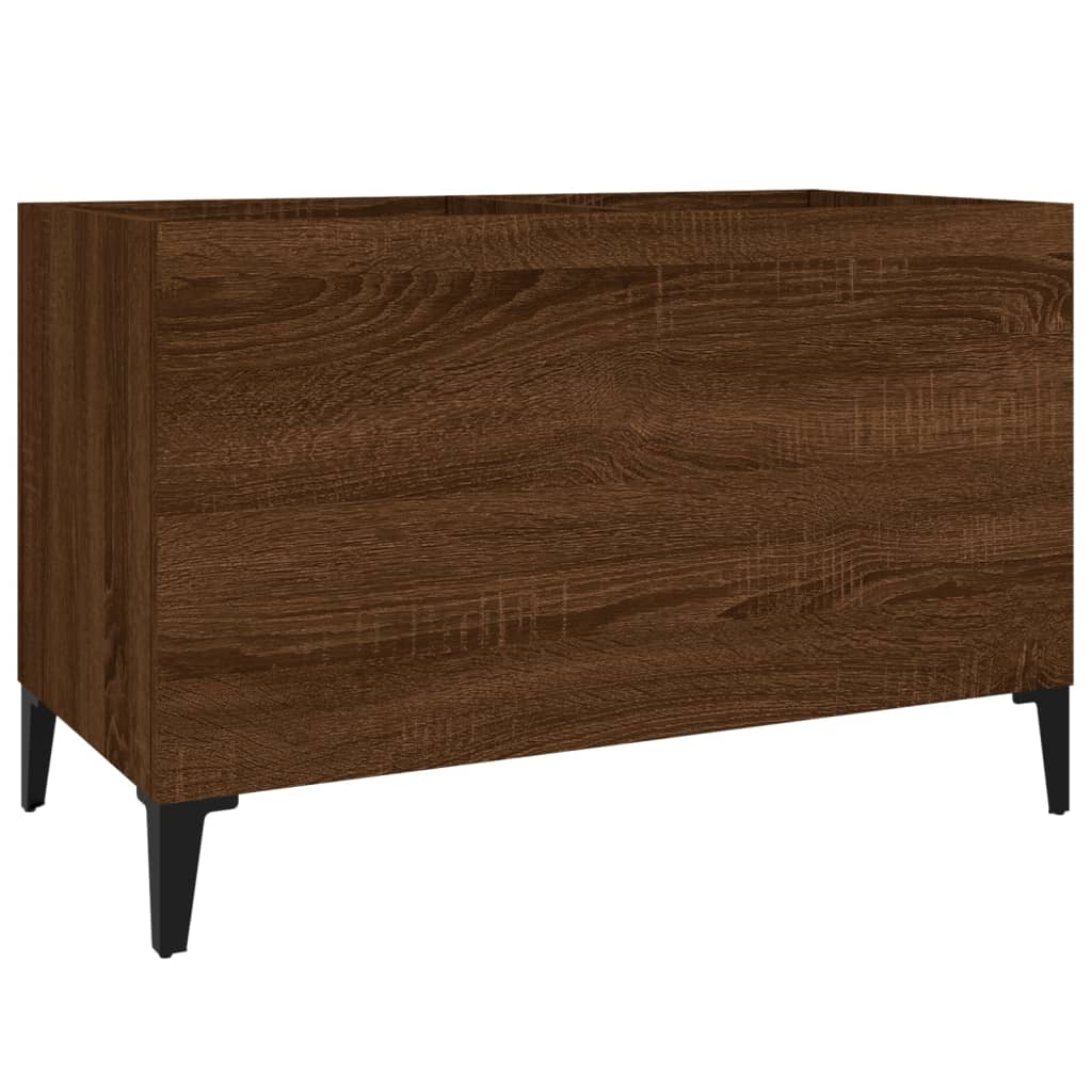 Record Cabinet Brown Oak 74.5x38x48 cm Engineered Wood