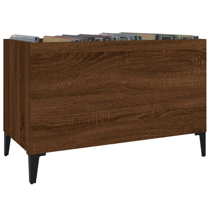 Record Cabinet Brown Oak 74.5x38x48 cm Engineered Wood