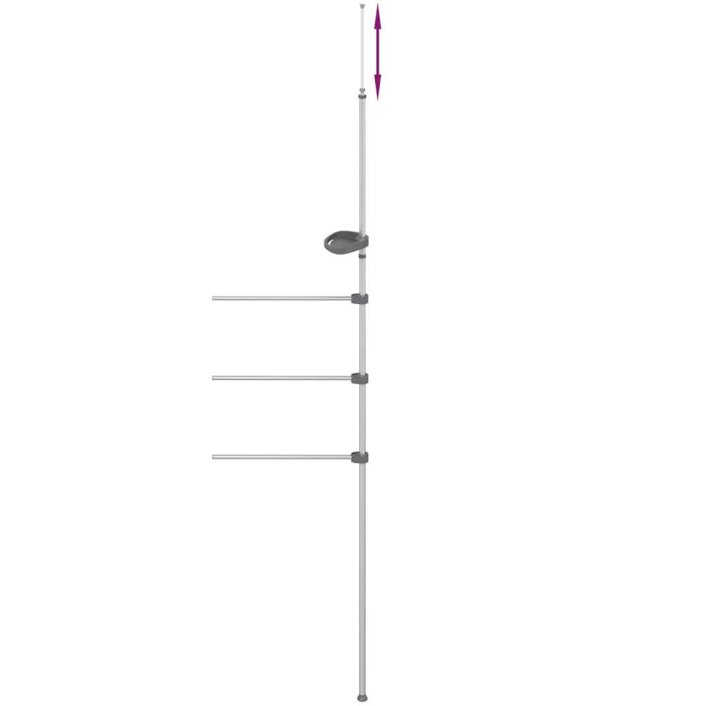 Towel Rail 47x280 cm Aluminium
