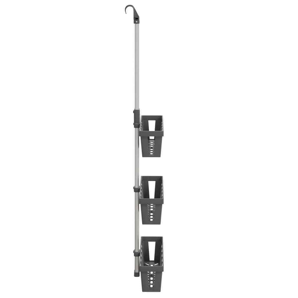 Shower Hanger Shelf 30x15x(67-105) cm Aluminium