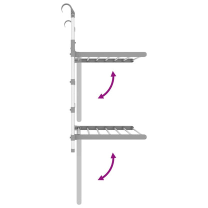 Drying Rack for Balcony 54x25x42 cm Aluminium