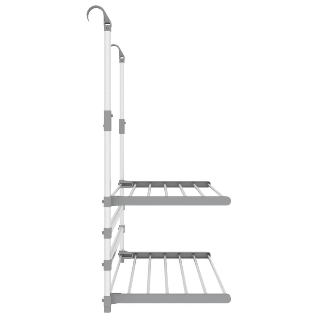 Drying Rack for Balcony 89x25x(60-95) cm Aluminium