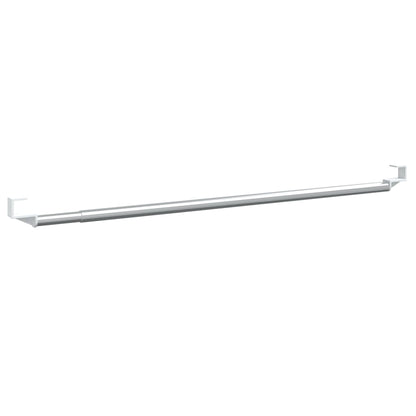 Curtain Rails 2 pcs White and Silver 40-60 cm Aluminium