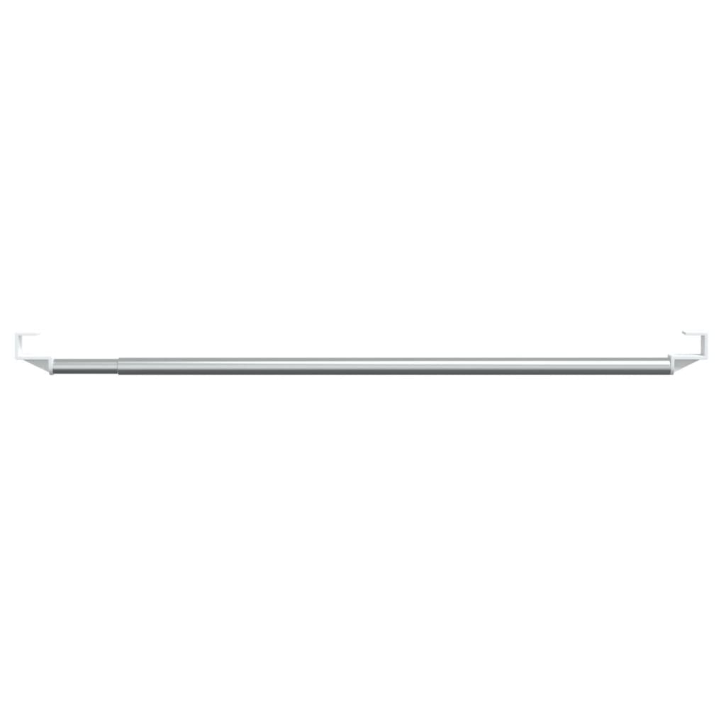 Curtain Rails 2 pcs White and Silver 40-60 cm Aluminium