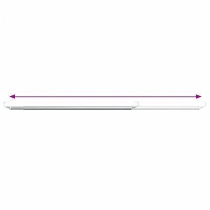 Curtain Rails 2 pcs White and Silver 40-60 cm Aluminium