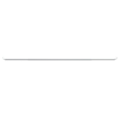 Curtain Rails 2 pcs White and Silver 90-130 cm Aluminium