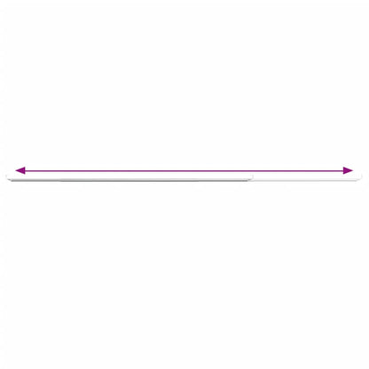 Curtain Rails 2 pcs White and Silver 90-130 cm Aluminium