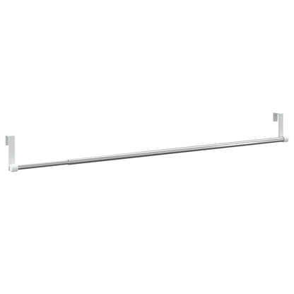 Curtain Rails 2 pcs White and Silver 60-105 cm Aluminium