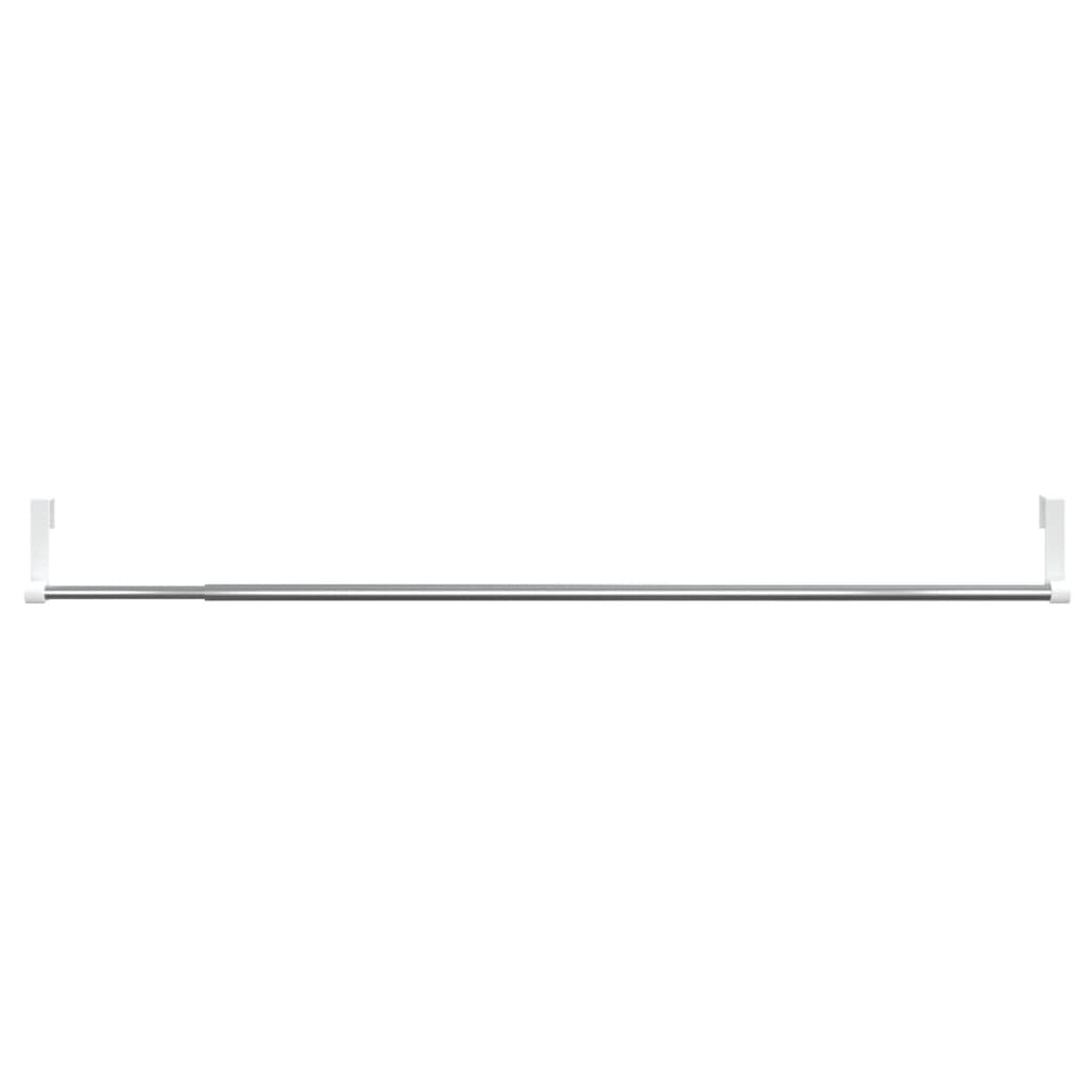 Curtain Rails 2 pcs White and Silver 60-105 cm Aluminium