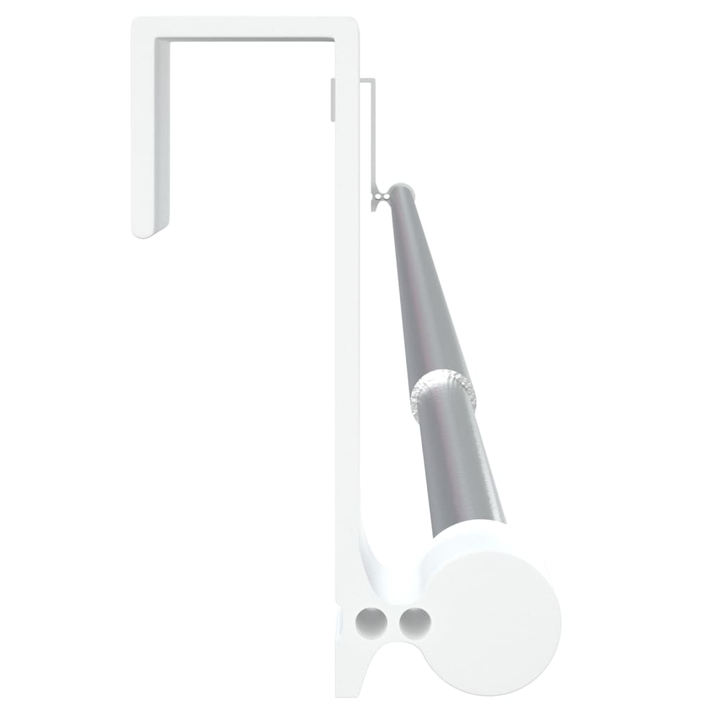Curtain Rails 2 pcs White and Silver 60-105 cm Aluminium