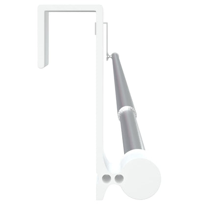 Curtain Rails 2 pcs White and Silver 60-105 cm Aluminium