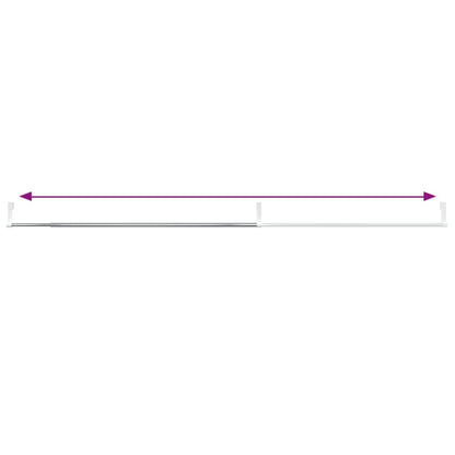 Curtain Rails 2 pcs White and Silver 60-105 cm Aluminium