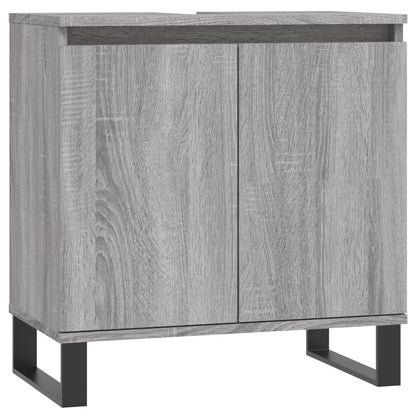 3 Piece Bathroom Cabinet Set Grey Sonoma Engineered Wood
