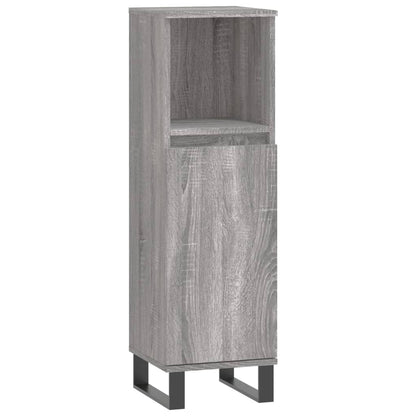 3 Piece Bathroom Cabinet Set Grey Sonoma Engineered Wood