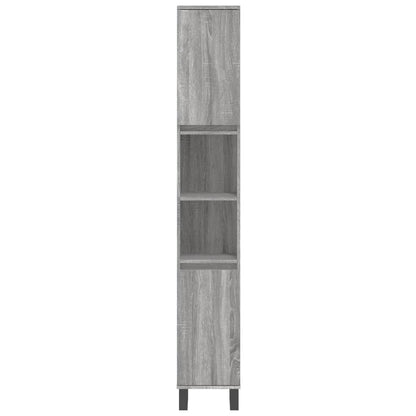 3 Piece Bathroom Cabinet Set Grey Sonoma Engineered Wood