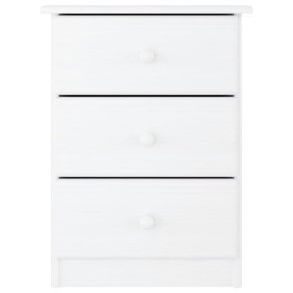 Bedside Cabinet ALTA White 41x35x55.5 cm Solid Wood Pine