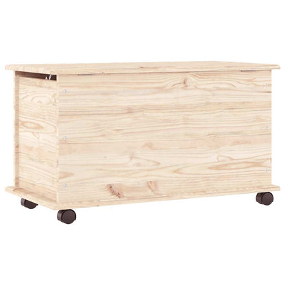 Storage Chest with Wheels ALTA 73x39.5x43 cm Solid Wood Pine