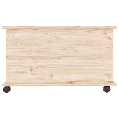 Storage Chest with Wheels ALTA 73x39.5x43 cm Solid Wood Pine