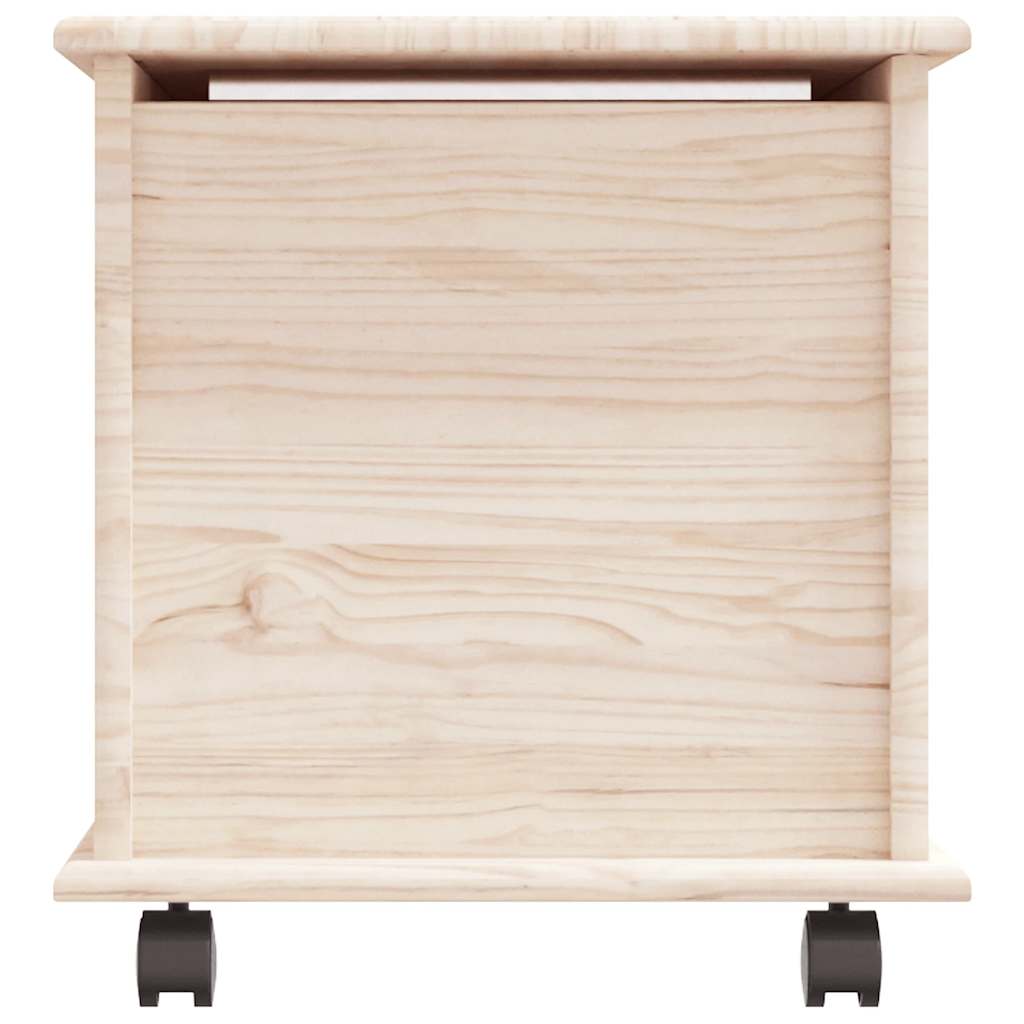 Storage Chest with Wheels ALTA 73x39.5x43 cm Solid Wood Pine