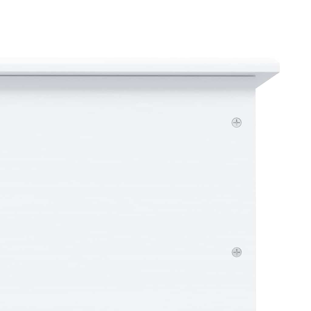 Storage Chest with Wheels ALTA White 73x39.5x43 cm Solid Wood Pine