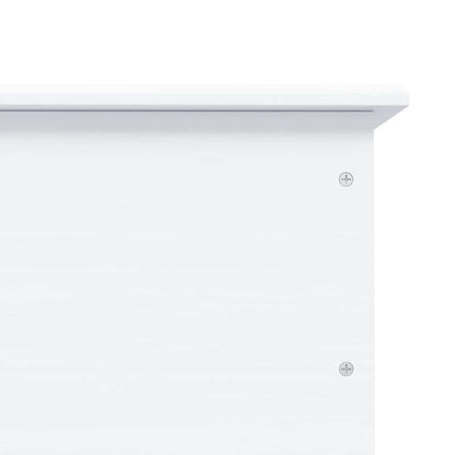 Storage Chest with Wheels ALTA White 73x39.5x43 cm Solid Wood Pine