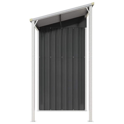 Garden Shed with Extended Roof Anthracite 277x107x181 cm Steel