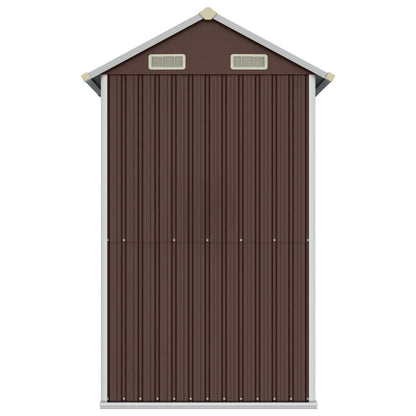 Garden Shed Brown 192x152.5x237 cm Galvanised Steel