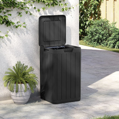 Outdoor Garbage Bin Anthracite 38x38x65 cm PP