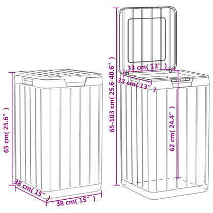 Outdoor Garbage Bin Anthracite 38x38x65 cm PP