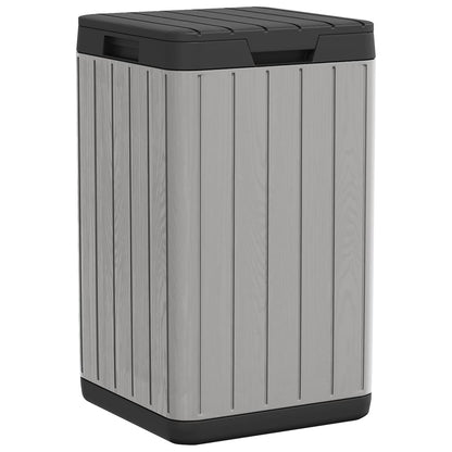 Outdoor Garbage Bin Grey 38x38x65 cm PP