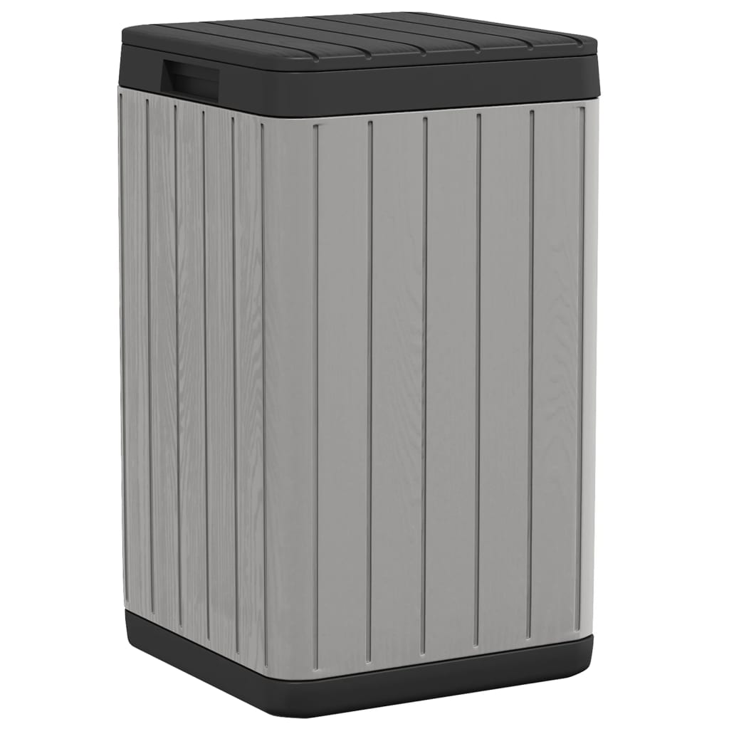 Outdoor Garbage Bin Grey 38x38x65 cm PP