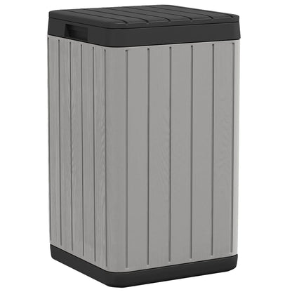 Outdoor Garbage Bin Grey 38x38x65 cm PP