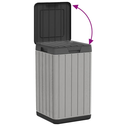 Outdoor Garbage Bin Grey 38x38x65 cm PP