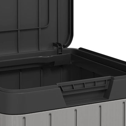 Outdoor Garbage Bin Grey 38x38x65 cm PP