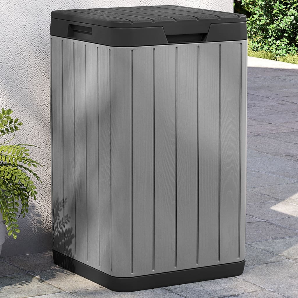 Outdoor Garbage Bin Grey 38x38x65 cm PP