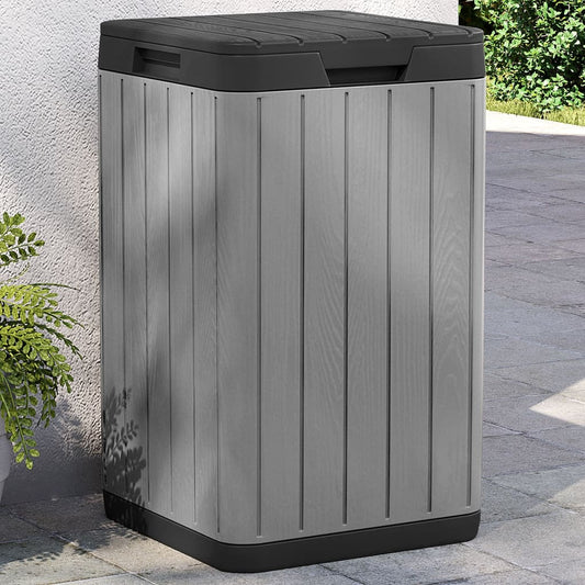 Outdoor Garbage Bin Grey 38x38x65 cm PP